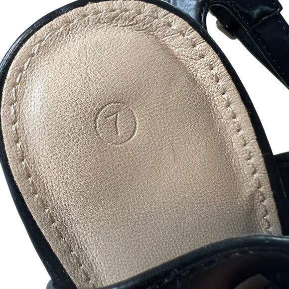 Black Strappy Open Toe Heeled Sandals Square Toe Wrap Ankle Strap 3” Heel Size 7 - Picture 2 of 11